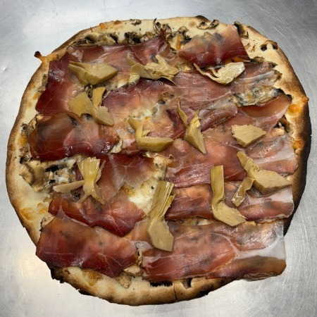 Speck funghi e carciofini