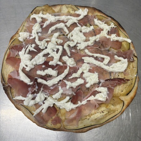 Melanzane Speck  Stracciatella Peperoncino