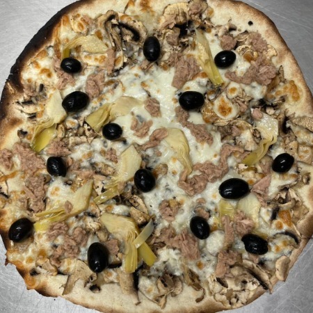 Funghi carciofini tonno olive